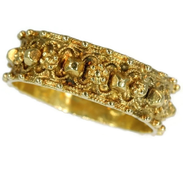 Antique gold ring wedding band Amsterdam 1755